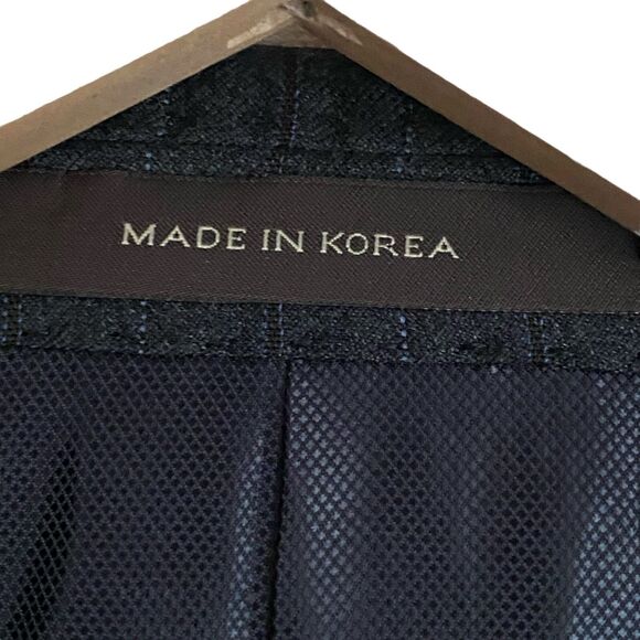 Tasso Elba Macy's Men's Suit 40R Pants 34 Heather Gray Purple Stripe Wool New - Picture 15 of 16